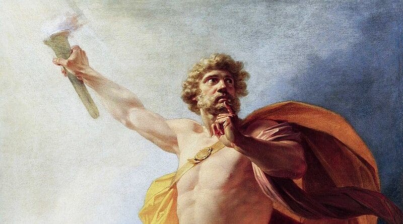 Detail of "Prometheus Brings Fire" by Heinrich Friedrich Füger. Credit: Wikipedia Commons