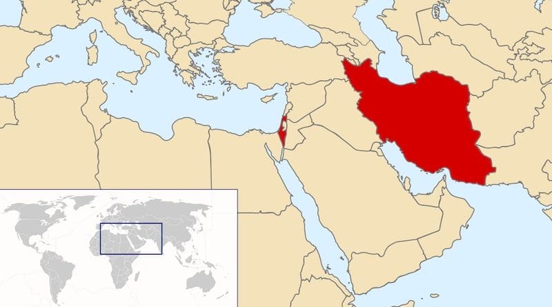 Locations of Iran and Israel. Credit: Wikimedia Commons