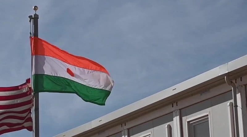 Flags of United States and Niger. Photo Credit: Master Sgt. Michael Matkin, DOD