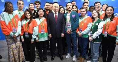 Russia's President Vladimir Putin with Foreign Students, World Youth Festival, March 2024. Photo Credit: Kremlin.ru