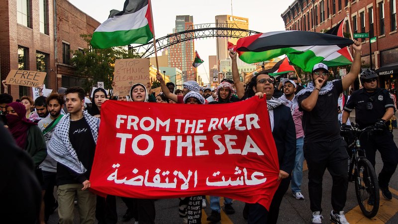 Pro-Palestinian rally in Columbus, Ohio. Photo Credit: Becker1999, Wikipedia Commons