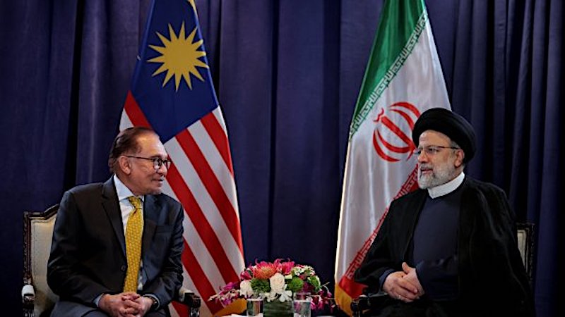 Malaysia's Prime Minister Anwar Ibrahim with Iran's President Ebrahim Raisi. Photo Credit: president.ir