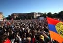 Tens of thousands rallied in Yerevan, Armenia's Republic Square on May 9. Photo Credit: RFE/RL