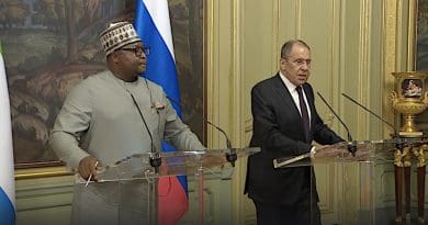 Sierra Leone's FM Timothy Kabba and Russia's FM Sergey Lavrov. May 7, 2024. (photo supplied)