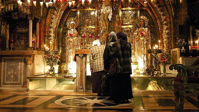 Church of the Holy Sepulchre in Jerusalem. Photo Credit: Иерей Максим Массалитин, Wikipedia Commons