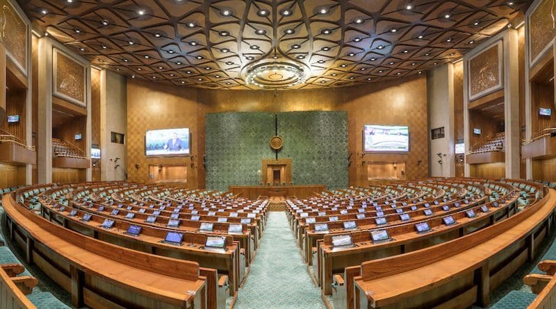 Lok Sabha Chamber (The Lower House of India's Parliament) Photo Credit: Ministry of Parliamentary Affairs, Wikipedia Commons
