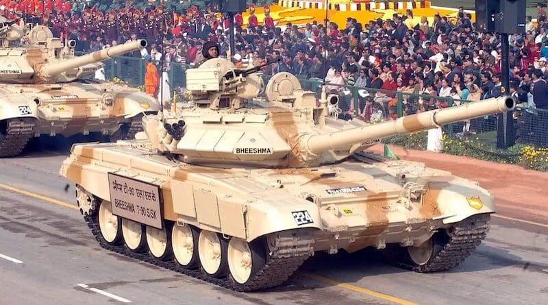 An Indian Army's T-90 Bhishma Tank. Photo Credit: Wikipedia Commons