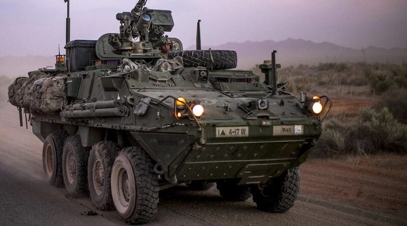 File photo of a Stryker armoured infantry combat vehicle. Photo Credit: Spc. TIN P. VUONG, DOD