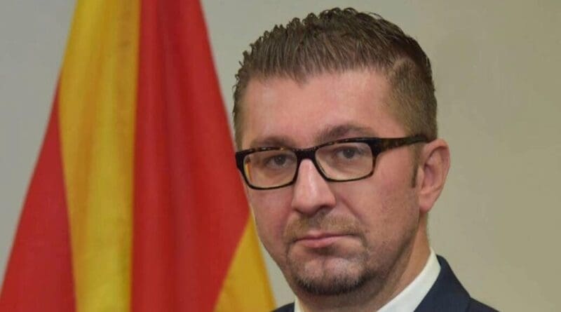 North Macedonia's Hristijan Mickoski. Photo Credit: VMRO-DPMNE