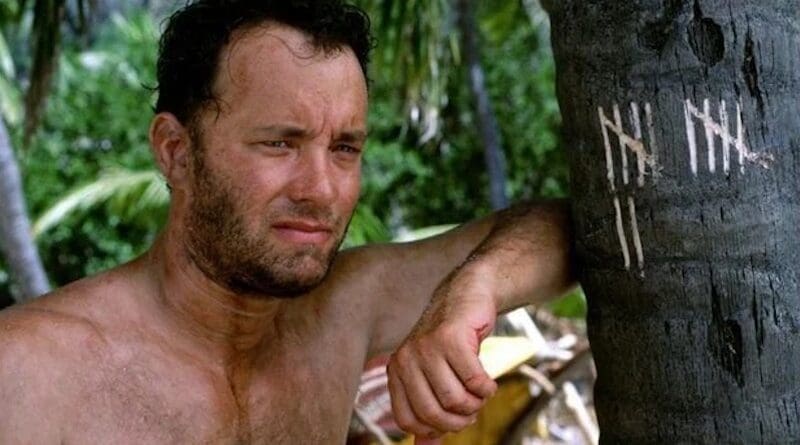 Tom Hanks in "Cast Away". Image Credit: 20th Century Fox