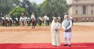 Bangladesh's Prime Minister Sheikh Hasina with India's Prime Minister Narendra Modi. Photo Credit: PM India Office