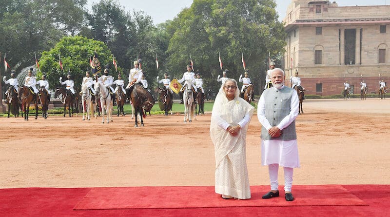 Bangladesh's Prime Minister Sheikh Hasina with India's Prime Minister Narendra Modi. Photo Credit: PM India Office