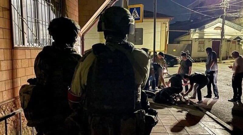 Scene of terrorist attack in Daghestan. Photo Credit: Tasnim News Agency