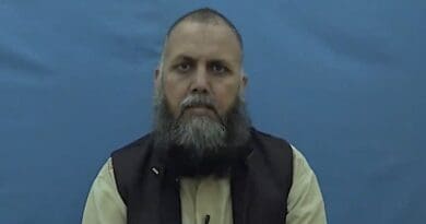 Tehreek-e-Taliban Pakistan's (TTP) Nasarullah alias Maulvi Mansoor. Photo Credit: Pakistan government video screenshot