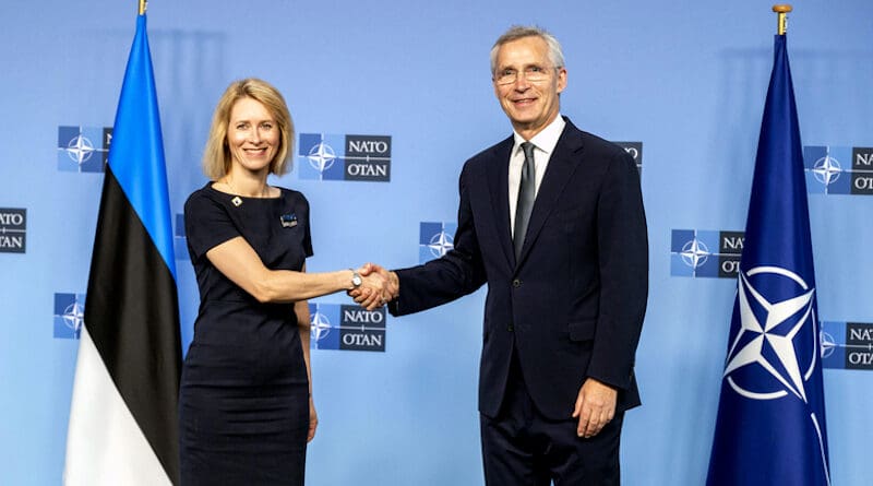 NATO Secretary General Jens Stoltenberg with the Prime Minister of Estonia, Kaja Kallas. Photo Credit: NATO