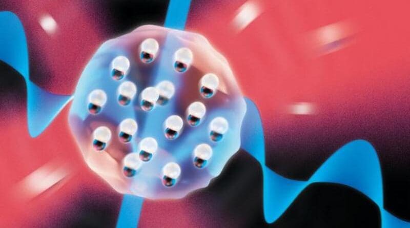 With the help of microwaves, Columbia physicists have created a Bose-Einstein Condensate, a unique state of matter, from sodium-cesium molecules. CREDIT: Will Lab, Columbia University/Myles Marshal