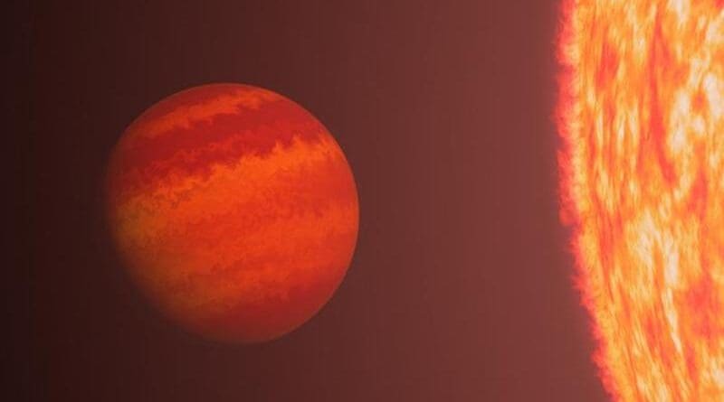 Artist’s concept of TIC365102760 b, nicknamed Phoenix for its ability to survive a red giant star’s intense radiation from up close. CREDIT: Roberto Molar Candanosa/Johns Hopkins University