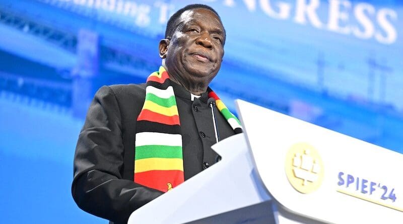 Zimbabwe's President Emmerson Dambudzo Mnangagwa. Photo Credit: SPIEF