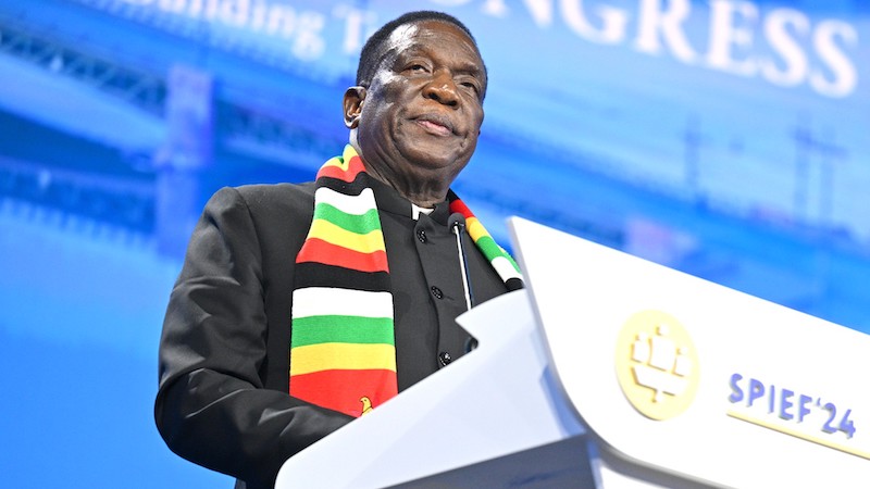 Zimbabwe's President Emmerson Dambudzo Mnangagwa. Photo Credit: SPIEF