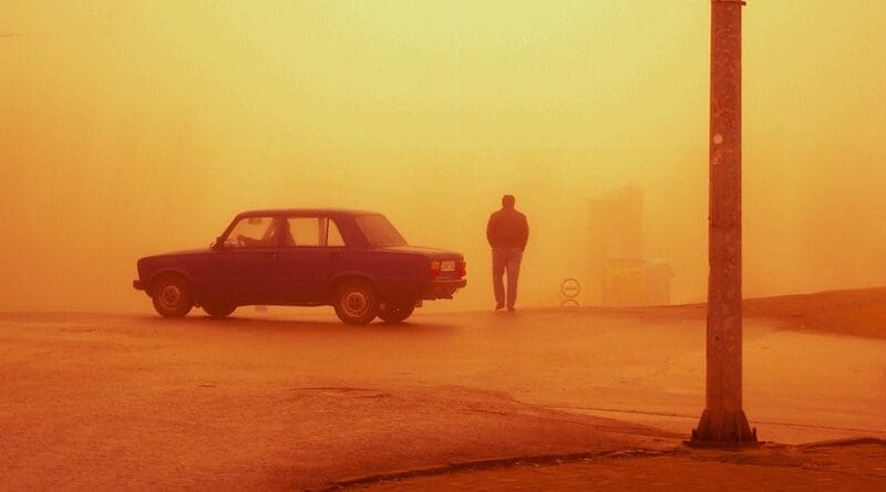 old car man walking