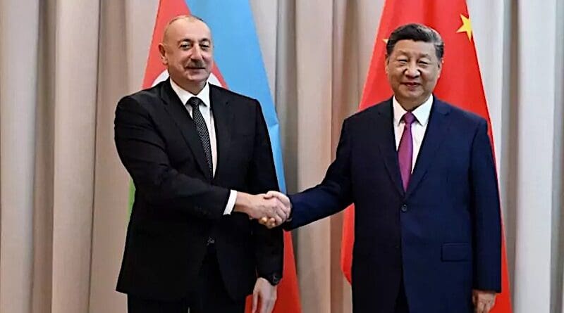 Azerbaijan's President Ilham Aliyev with China's President Xi Jinping. Photo Credit: President.az