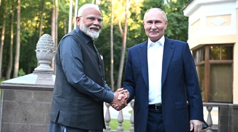 India's Prime Minister Narendra Modi with Russia's President Vladimir Putin. Photo Credit: Kremlin.ru