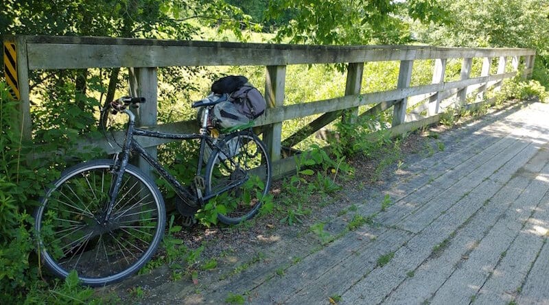 Peterborough-Oshawa-Toronto by bike. Photo Credit: Author Eric Walberg