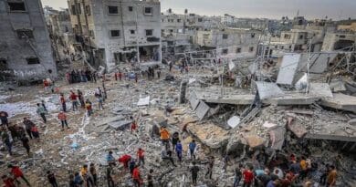 File photo of aftermath of bombing in Gaza. Photo Credit: Tasnim News Agency