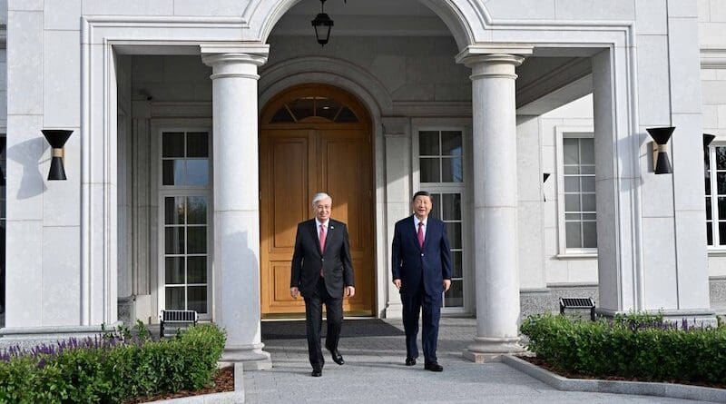 Kazakhstan's President Kassym-Jomart Tokayev with China's President Xi Jinping. Photo Credit: Kazakhstan President Office
