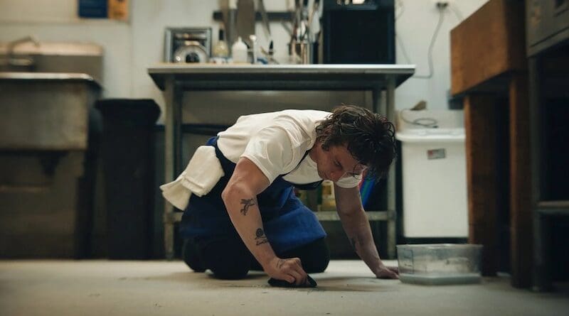 Jeremy Allen White portrays entrepreneur Chef Carmy in comedy-drama series “The Bear.” Courtesy FX. 2023.