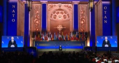 President Joe Biden speaks during an event in Washington marking NATO’s 75th anniversary, July 9, 2024. Photo Credit: DOD