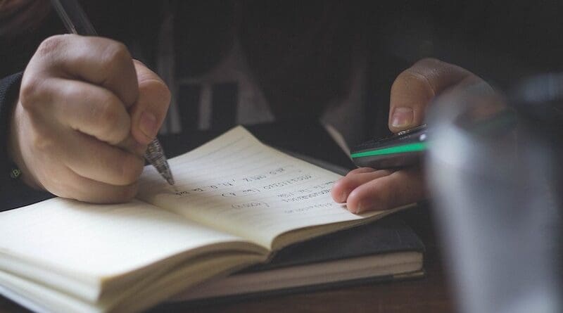 student study notebook education smartphone notes