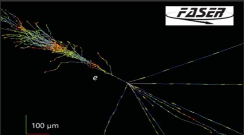 This study marks the first direct observation of electron and muon neutrino interactions at a particle collider, providing crucial insights into particle physics and the fundamental nature of the universe. CREDIT: FASER Collaboration
