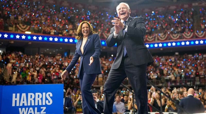 US Vice President Kamala Harris with Minnesota Governor Tim Walz. Photo Credit: Kamala Harris, X