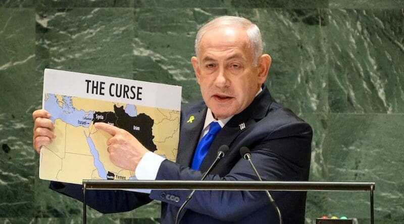 Prime Minister Benjamin Netanyahu of Israel addresses the general debate of the General Assembly’s seventy-ninth session. Credit: UN Photo/Loey Felipe