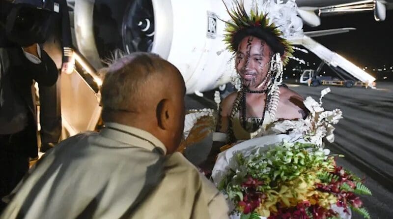 Pope Francis is welcomed in Papua New Guinea on Sept. 6, 2024. | Credit: Vatican Media