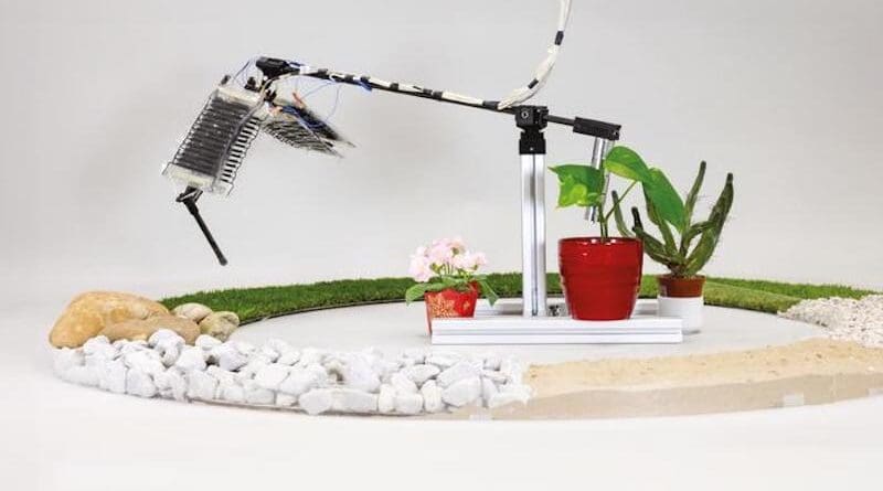 The robotic leg jumps across different terrains. CREDIT: Thomas Buchner / ETH Zurich and Toshihiko Fukushima / Max Planck Institute for Intelligent Systems