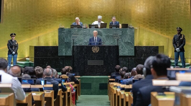 U.S. President Joe Biden addresses the 79th session of the United Nations General Assembly, Sept. 24, 2024. Photo Credit: The White House