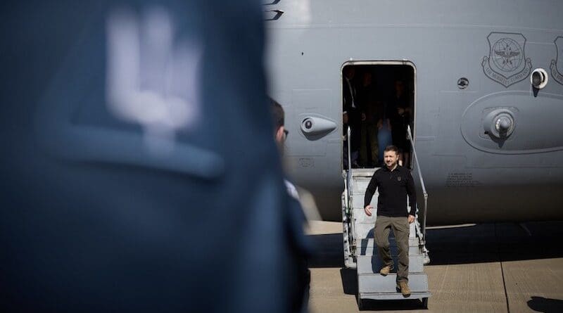 Ukraine's President Volodymyr Zelenskyy arrives in the US. Photo Credit: Ukrainian Presidential Press Service