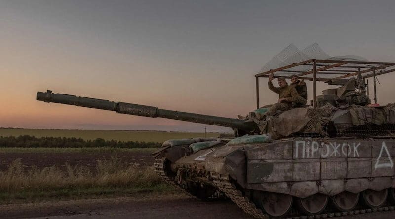 Soldiers of the 80th Separate Galician Air Assault Brigade after capturing an advanced Russian T-90M Proryv tank in the Kursk region. Photo Credit: mil.gov.ua