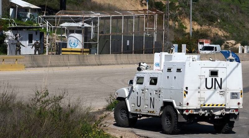 File photo of UNIFIL peacekeepers patrol in the vicinity of Tyre, south Lebanon. Photo Credit: UN Photo/Pasqual Gorriz