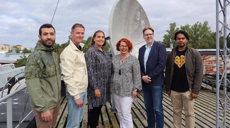 Many University of Vaasa researchers were involved in writing the book. In this photo: Doctoral students Khaled Abed Alghani, Professor Marko Kohtamäki, Professor Heidi Kuusniemi, University Lecturer Minna-Maarit Jaskari, Professor Arto Ojala, and Post-doctoral Researcher Hafiz Haq. CREDIT: University of Vaasa / Riikka Kalmi