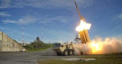 File photo of a Terminal High Altitude Area Defense (THAAD) system. Photo Credit: The U.S. Army Ralph Scott/Missile Defense Agency/U.S. Department of Defense, Wikipedia Commons