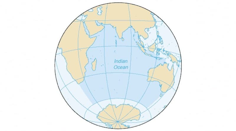 Map of The Indian Ocean. Credit: Wikipedia Commons