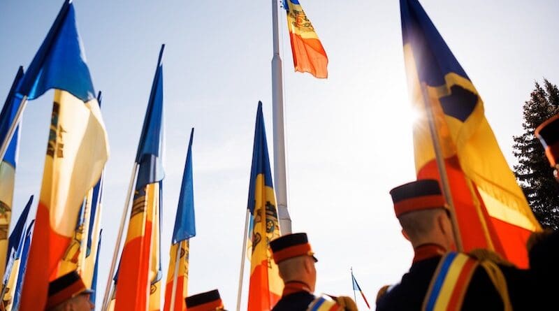 Moldova's flag. Photo Credit: Facebook | Președinția Republicii Moldova