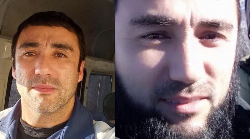 Ikram Kholmatov, after and before forced beard shaving, Yangiyul, 2021 Ozodlik.org (RFE/RL)