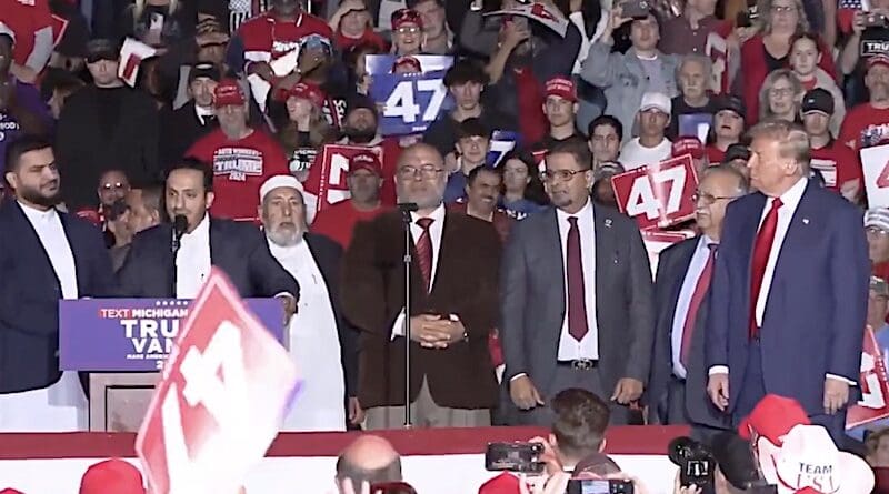 Muslim and Arab American leaders in Michigan endorse former US President Donald Trump. Photo Credit: Donald Trump video screenshot, X