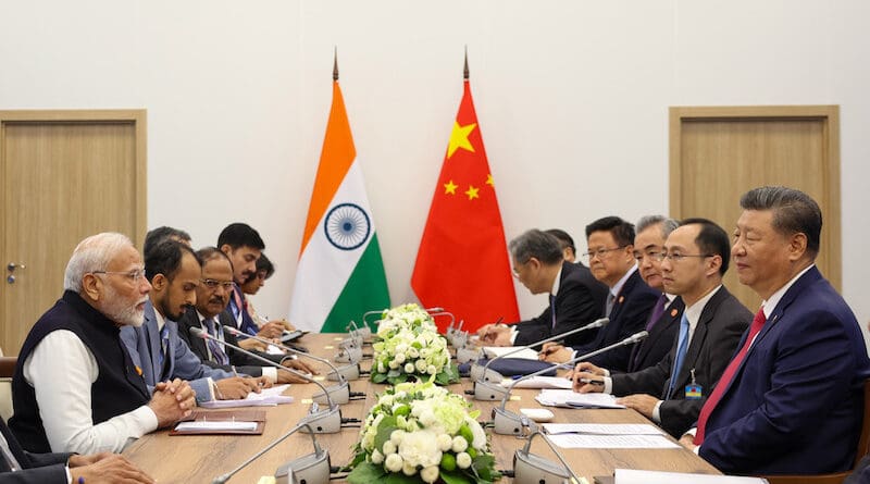 India's Prime Minister Narendra Modi in a bilateral meeting with the President of the People’s Republic of China, Mr. Xi Jinping, on the sidelines of the 16th BRICS Summit at Kazan, in Russia on October 23, 2024. Photo Credit: India PM Office
