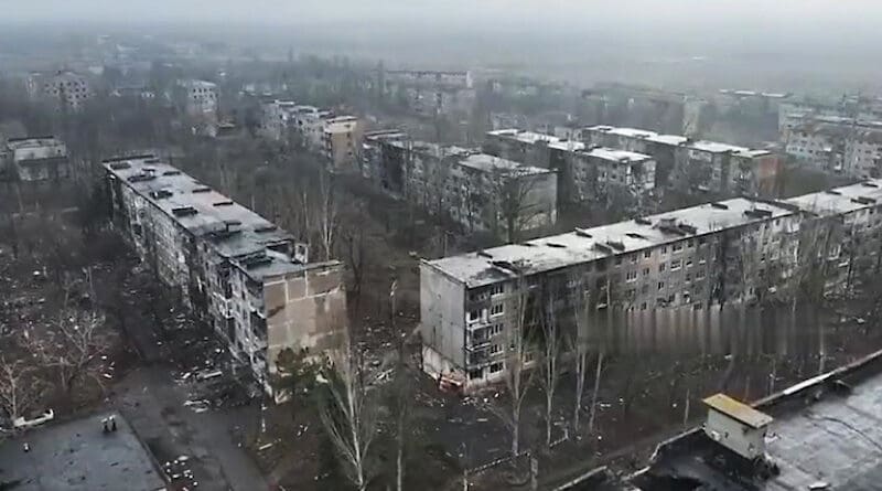 Vuhledar (Donetsk region of Ukraine) after Russian shelling and bombing during the battle of the city. Photo Credit: Donetsk Regional Military Civil Administration, Wikipedia Commons