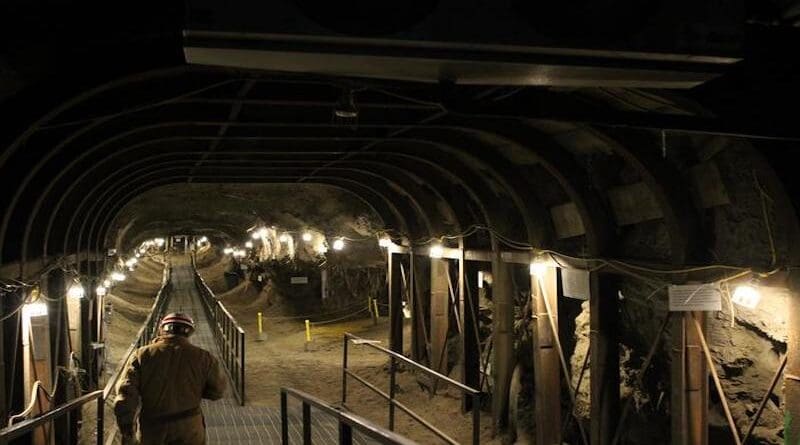 The Permafrost Tunnel north of Fairbanks, Alaska, was dug in the 1960s and is run by the U.S. Army’s Cold Regions Research and Engineering Laboratory. It is the site of much research into permafrost — ground that stays frozen throughout the year, for multiple years. CREDIT: NASA/Kate Ramsayer